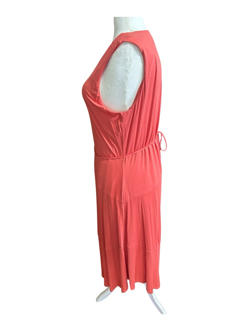 Simply Vera Vera Wang Coral Sleeveless V-Neck Midi  Dress - Picture 10 of 16